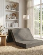 vidaXL Сгъваем диван легло 100 x 67 x 45 см Светлосиво