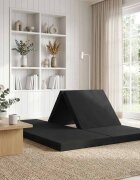 vidaXL Сгъваем диван легло 140 x 67 x 15 см Черно