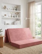 vidaXL Сгъваем диван легло 160 x 67 x 45 см Розово