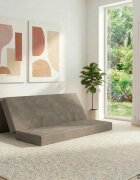 vidaXL Сгъваем диван легло 160 x 67 x 45 см Светлосиво
