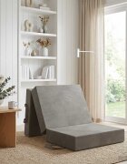 vidaXL Сгъваем диван легло 75 x 63 x 45 см Светлосиво