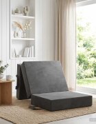 vidaXL Сгъваем диван легло 75 x 63 x 45 см Тъмносиво