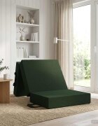 vidaXL Сгъваем диван легло 75 x 67 x 45 см Тъмнозелено