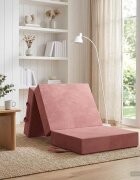 vidaXL Сгъваем диван легло 90 x 63 x 45 см Розово