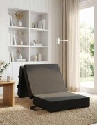 vidaXL Сгъваем диван легло 90 x 63 x 45 см Тъмносиво