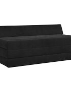 vidaXL Сгъваем диван легло Черно 120 x 60 x 49 см Текстил