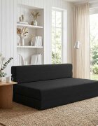 vidaXL Сгъваем диван легло Черно 152 x 865 x 60 см Текстил