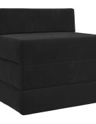 vidaXL Сгъваем диван легло Черно 200 x 70 x 15 см Кадифе