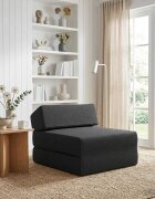vidaXL Сгъваем диван легло Черно 60 x 70 x 41 см Текстил