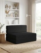 vidaXL Сгъваем диван легло Черно 70 x 72 x 60 см Текстил