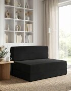 vidaXL Сгъваем диван легло Черно 70 x 72 x 60 см Текстил