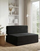 vidaXL Сгъваем диван легло Черно 70 x 80 x 60 см Текстил