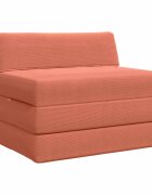 vidaXL Сгъваем диван легло Червено оранжево 200 x 70 x 10 см