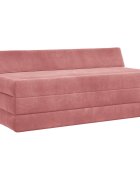 vidaXL Сгъваем диван легло Розово 120 x 60 x 49 см Текстил