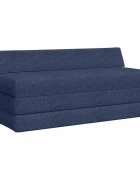 vidaXL Сгъваем диван легло Синьо 120 x 60 x 49 см Текстил