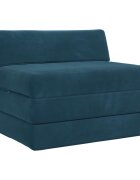 vidaXL Сгъваем диван легло Синьо 200 x 70 x 10 см Кадифе