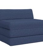 vidaXL Сгъваем диван легло Синьо 200 x 70 x 10 см Текстил