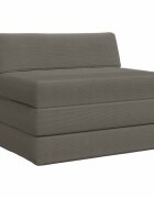 vidaXL Сгъваем диван легло Светлосиво 200 x 70 x 10 см Кордюрова тъкан