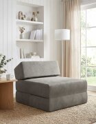 vidaXL Сгъваем диван легло Светлосиво 60 x 70 x 41 см Текстил