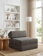 vidaXL Сгъваем диван легло Светлосиво 60 x 70 x 41 см Текстил