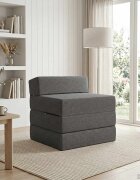 vidaXL Сгъваем диван легло Светлосиво 70 x 60 x 63 см Текстил