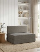vidaXL Сгъваем диван легло Светлосиво 70 x 80 x 60 см Текстил