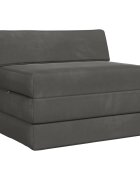 vidaXL Сгъваем диван легло Тъмносиво 200 x 70 x 10 см Кадифе