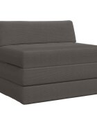 vidaXL Сгъваем диван легло Тъмносиво 200 x 70 x 10 см Кордюрова тъкан