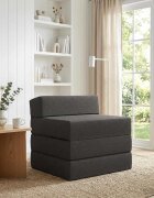 vidaXL Сгъваем диван легло Тъмносиво 200 x 70 x 15 см Текстил