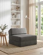 vidaXL Сгъваем диван легло Тъмносиво 60 x 70 x 41 cm Текстил