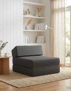 vidaXL Сгъваем диван легло Тъмносиво 60 x 70 x 41 см Текстил