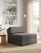 vidaXL Сгъваем диван легло Тъмносиво 60 x 70 x 41 см Текстил