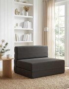 vidaXL Сгъваем диван легло Тъмносиво 70 x 72 x 60 см Текстил