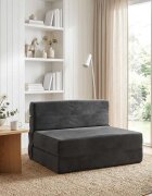 vidaXL Сгъваем диван легло Тъмносиво 70 x 72 x 60 см Текстил