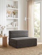 vidaXL Сгъваем диван легло Тъмносиво 70 x 72 x 60 см Текстил