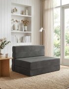 vidaXL Сгъваем диван легло Тъмносиво 70 x 80 x 60 см Текстил