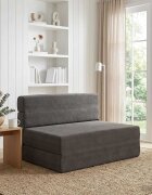 vidaXL Сгъваем диван легло Тъмносиво 70 x 80 x 60 см Текстил