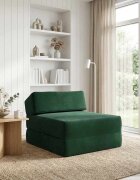 vidaXL Сгъваем диван легло Тъмнозелено 60 x 70 x 41 см Текстил