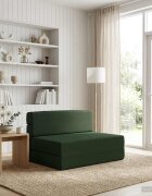 vidaXL Сгъваем диван легло Тъмнозелено 70 x 72 x 60 см Текстил