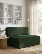 vidaXL Сгъваем диван легло Тъмнозелено 70 x 80 x 60 см Текстил
