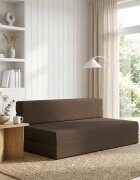 vidaXL Сгъваем диван легло Таупе 152 x 865 x 60 см Текстил