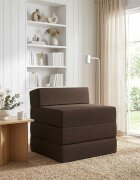 vidaXL Сгъваем диван легло Таупе 200 x 70 x 15 см Текстил