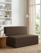 vidaXL Сгъваем диван легло Таупе 70 x 80 x 60 см Текстил