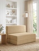 vidaXL Сгъваем диван легло Зелен Сив 100 x 80 x 60 см Текстил