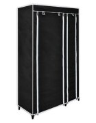 vidaXL Сгъваем гардероб черен 110 x 45 x 175 см