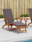 vidaXL Сгъваем и reclining шезлонг 2 бр. Солидно акациево дърво