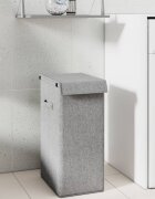 vidaXL Сгъваем кош за пране сив 26x345x595 см изкуствен лен