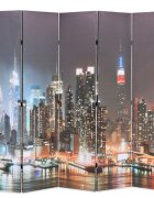 vidaXL Сгъваем параван за стая 200x170 см нощен Ню Йорк