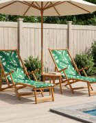 vidaXL Сгъваем шезлонг 2 pcs 3 позиция Плътно евкалиптово дърво