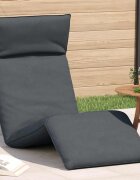 vidaXL Сгъваем шезлонг антрацит 175x54x85 см оксфордски плат